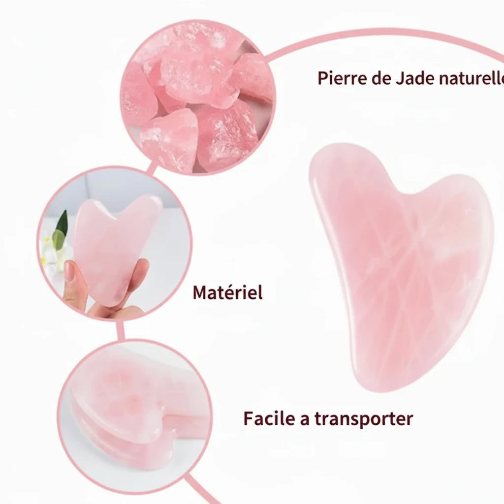 Gua Sha en Pierre Naturelle - Outil de Soin du Visage