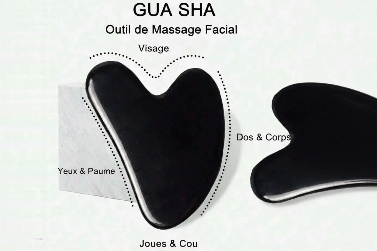 Rouleau de Glace Visage & Plaque Gua Sha - Set Soin du Visage