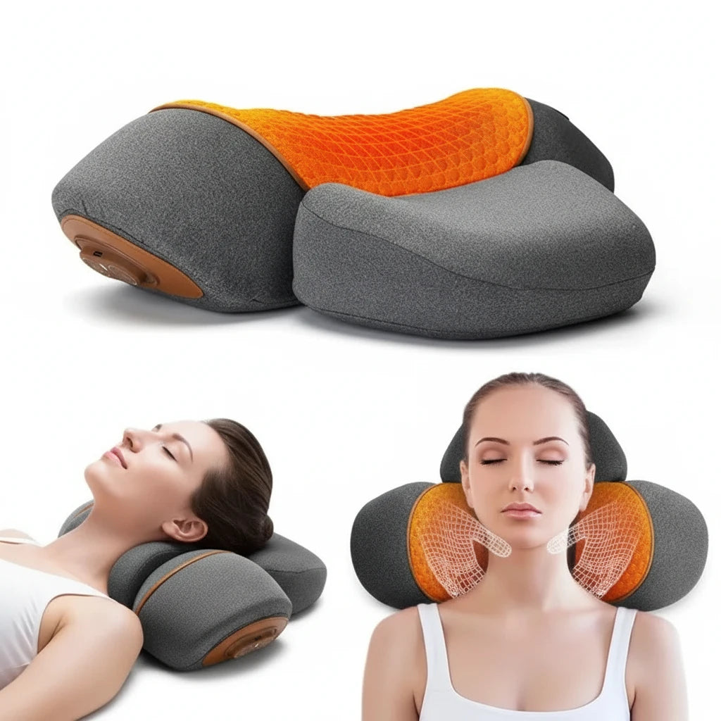 Masseur cervical électrique avec chaleur et traction