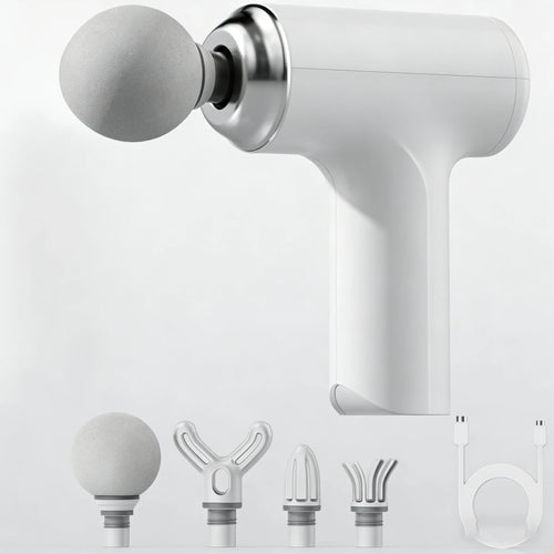 Pistolet de massage percussion avec 4 têtes et écran LED